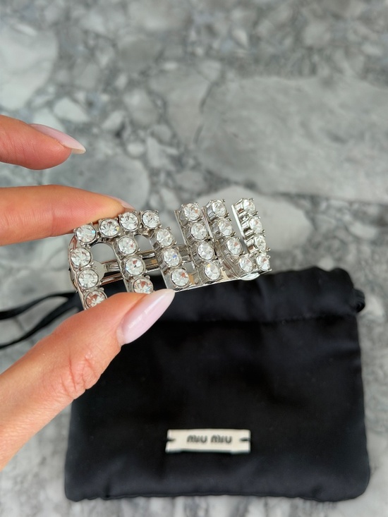 Miu Miu Hair Clip with Crystals main image 5